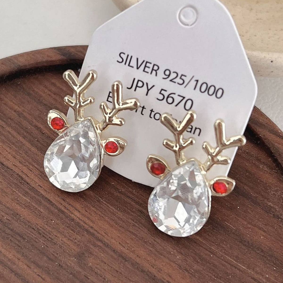 UNIQUE ZIRCON ELK EARRINGS AND EARRINGS