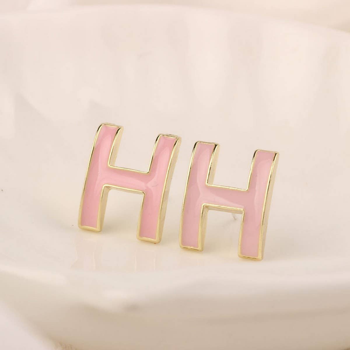 NEW SIMPLE HOLLOW GRID FOUR-LEAF EARRINGS