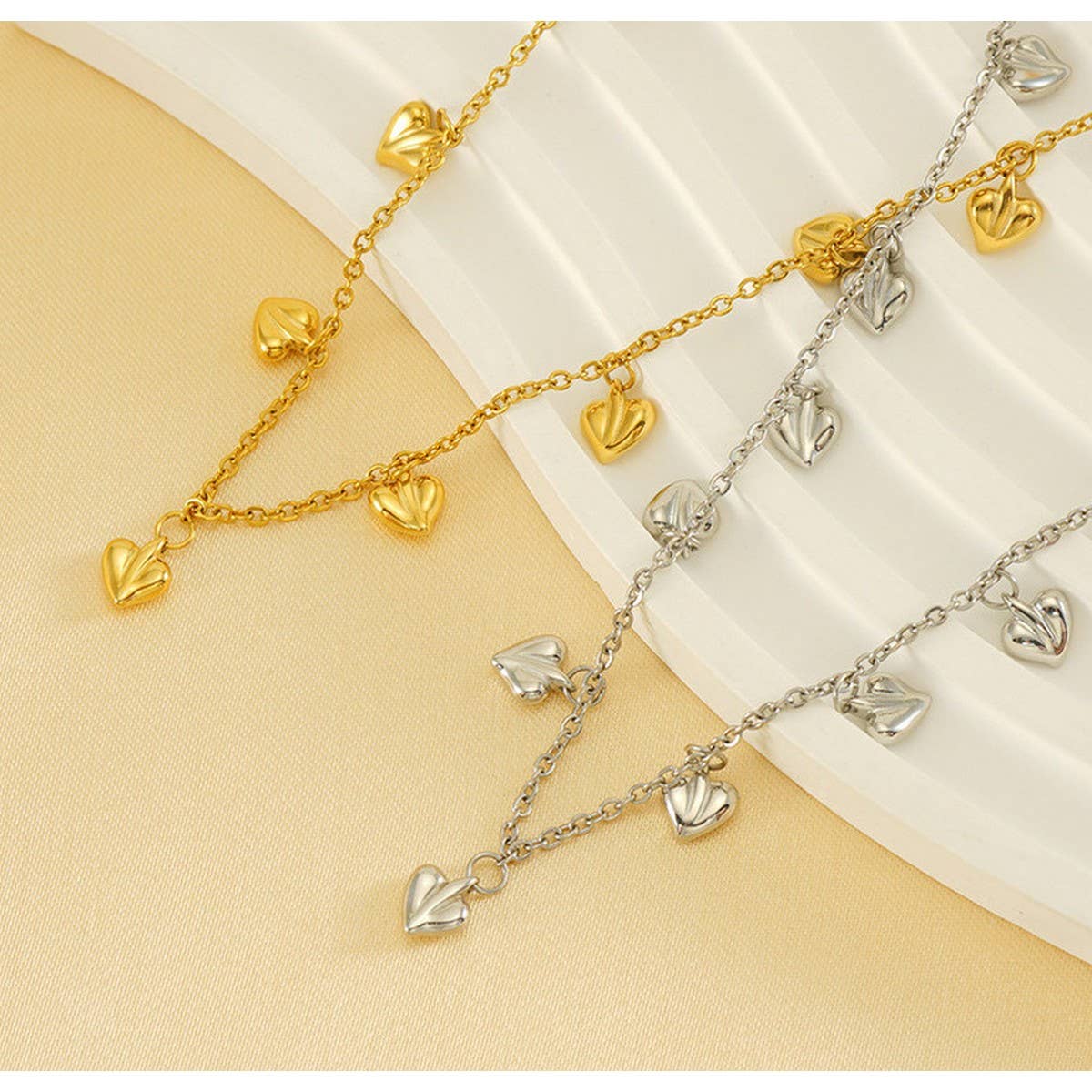 CWAJE1951_Heart Necklace Collarbone Necklace