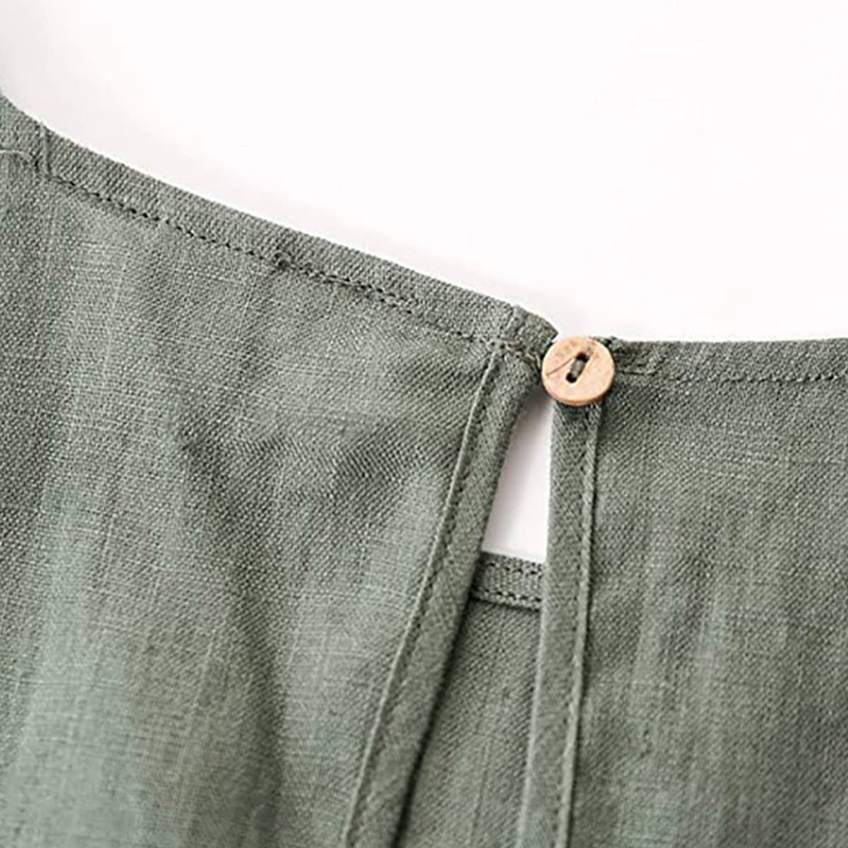 IRREGULAR COTTON LINEN SLEEVELESS DRESS