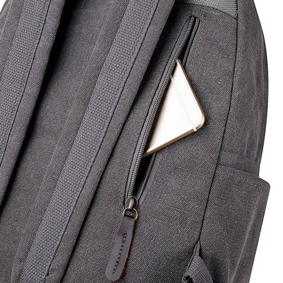 ANTI-THEFT VERSATILE BACK-TO-SCHOOL CANVAS BACKPACK_CWAB2204