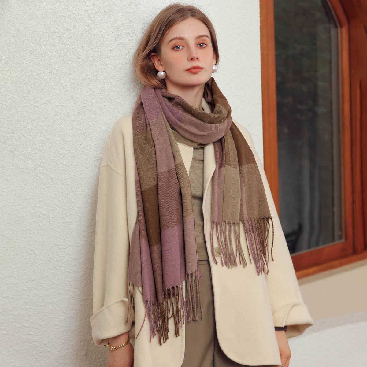 Plaid Winter Scarf ??Soft Thick Fringe Shawl 2025_CWASC0168