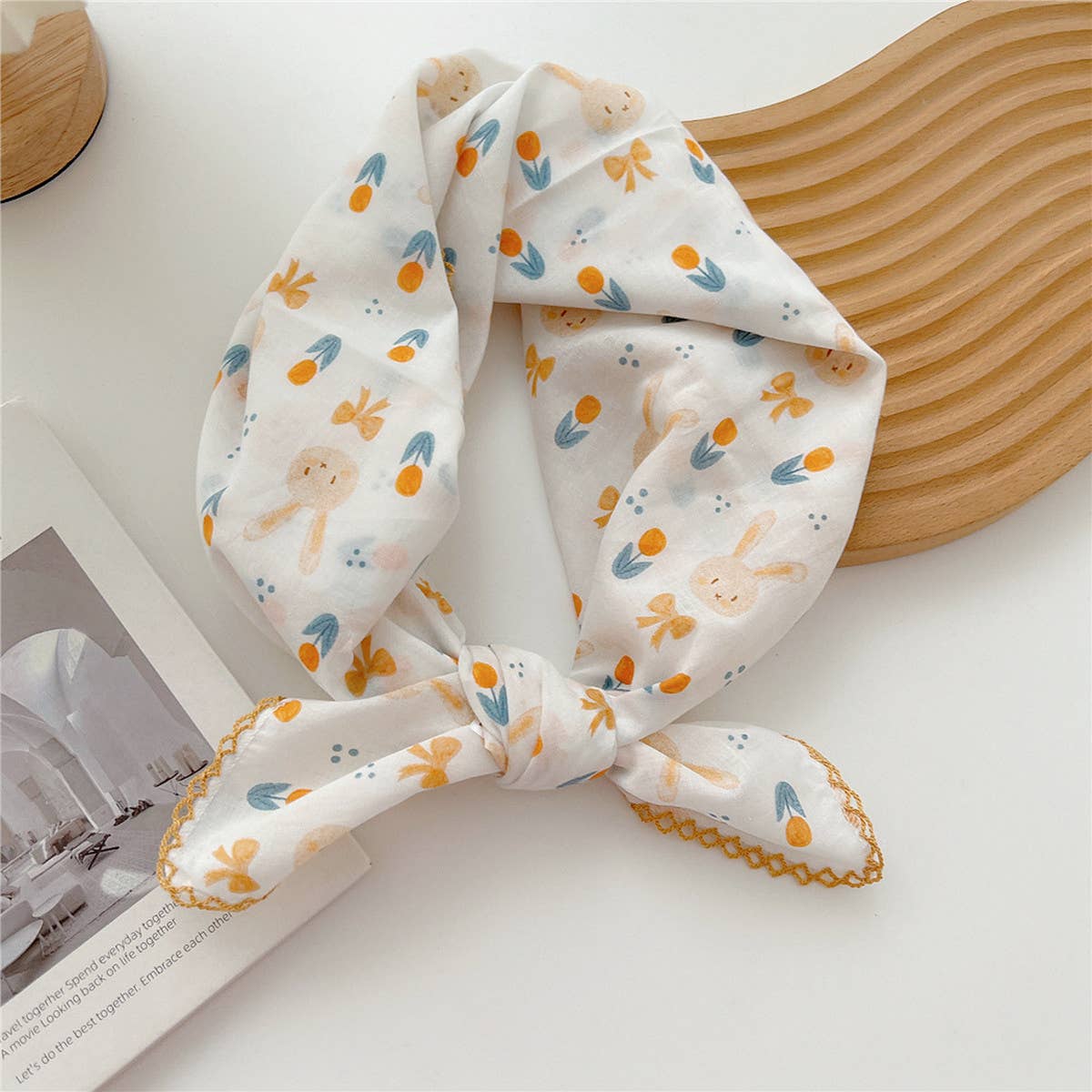 Cotton Linen Square Scarf for Women¡¯s Neck Wrap