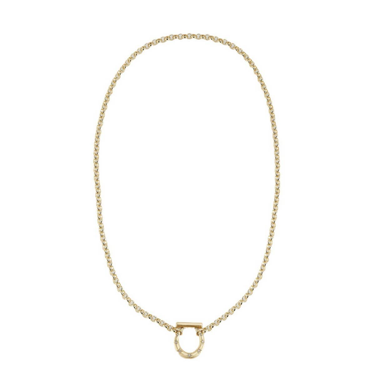 Stainless steel heart necklace with zirconium_CWMM5710