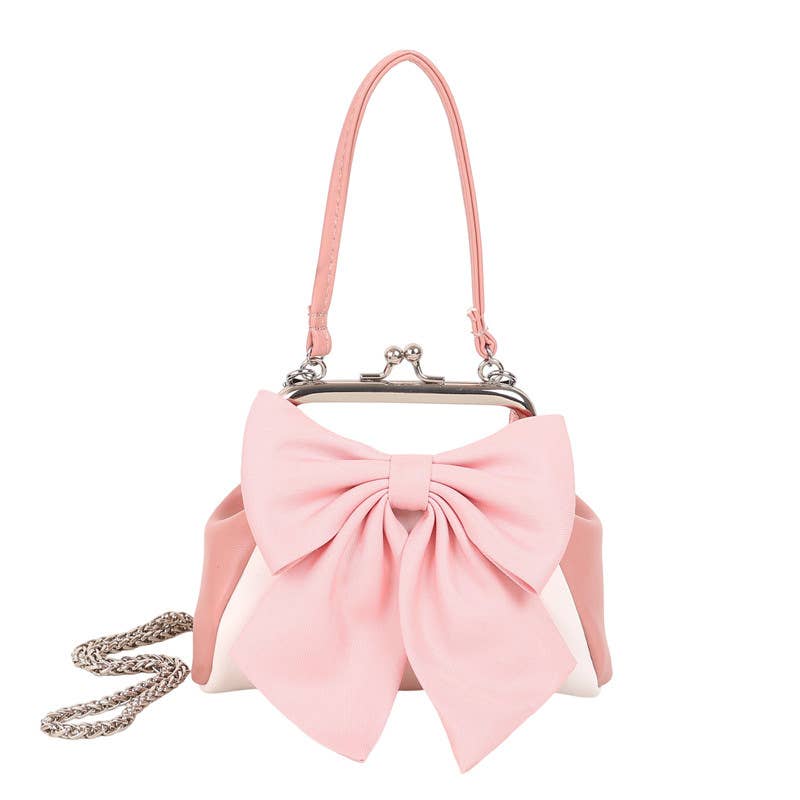 Bow tie stylish versatile clip-on crossbody bag