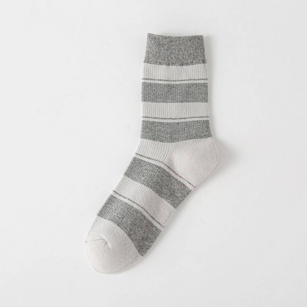 NEW STRIPED COTTON MID-TUBE SOCKS FOR WOMEN_CWMS1351