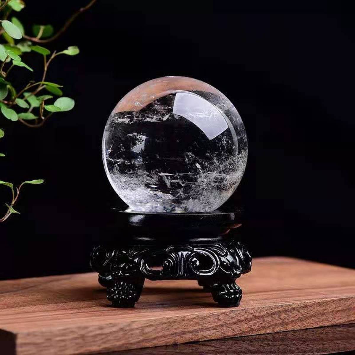 Seven-Star Clear Quartz Sphere Decor