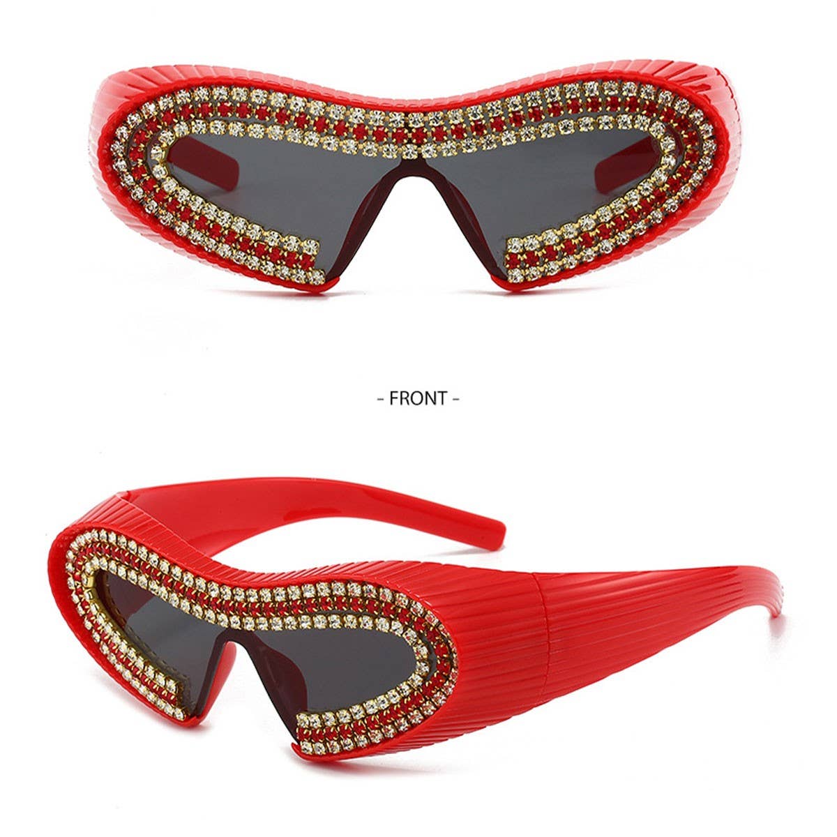 FUTURISTIC SMALL FRAME ONE-PIECE SUNGLASSES