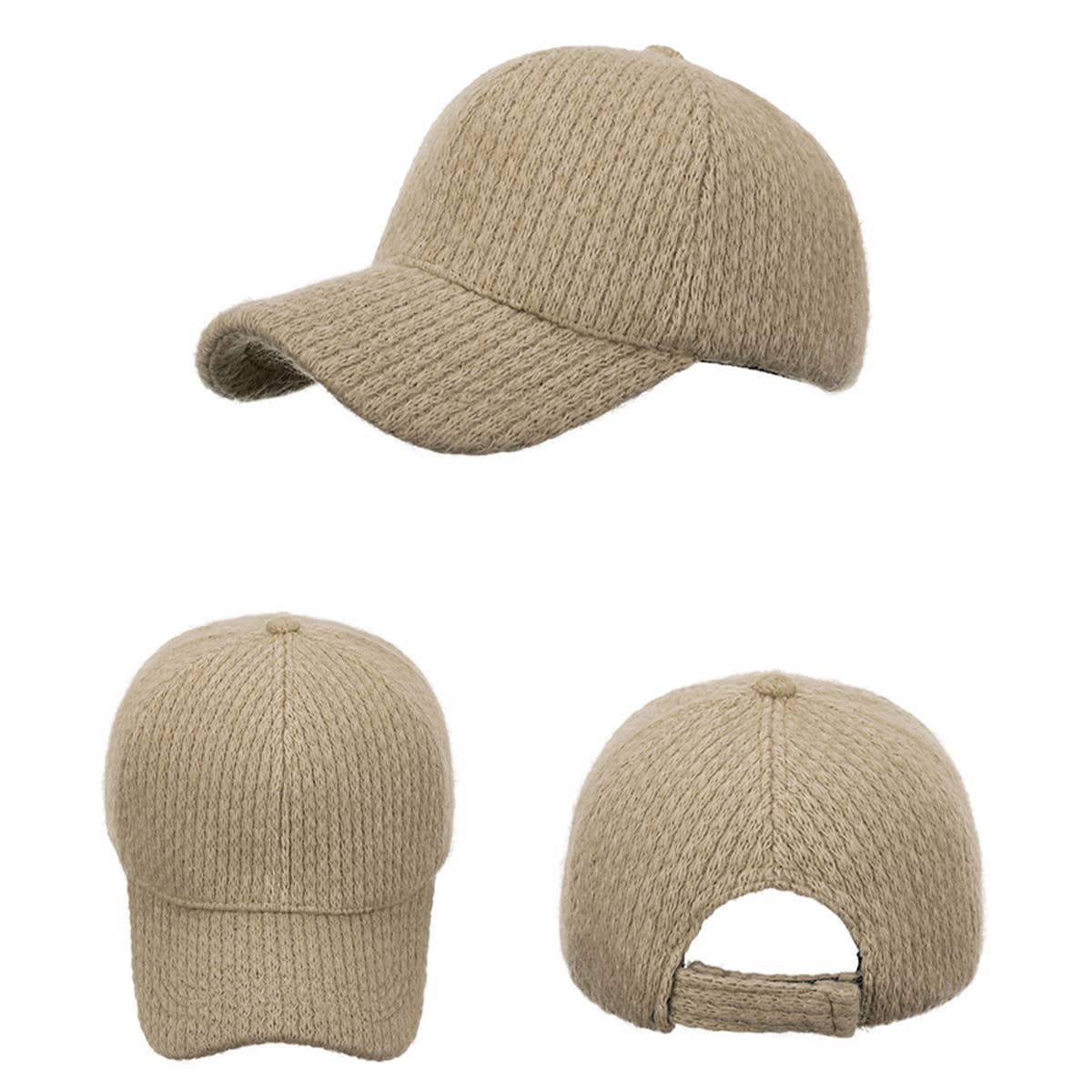 KNIT THICK WARM BASEBALL CAP CAP