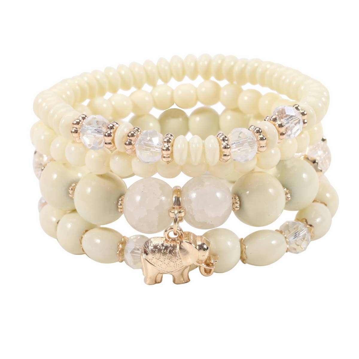 BOHEMIAN ELEPHANT CHARM BEADED BRACELET_CWAJE2210