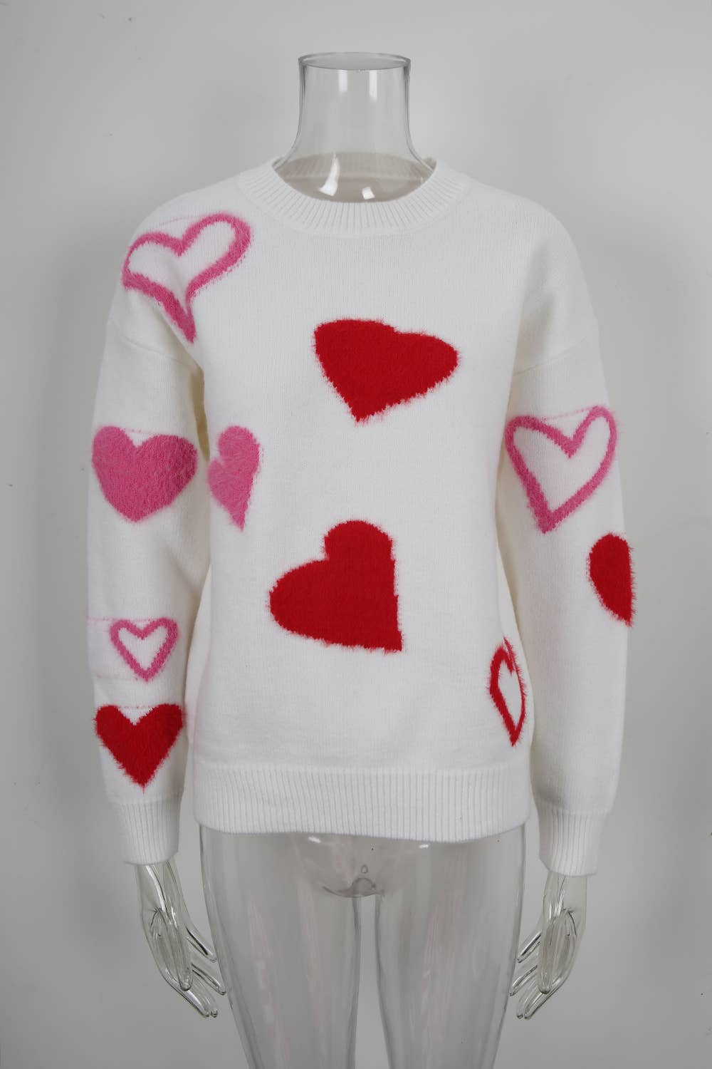 Valentine's day little hearts jacquard sweater