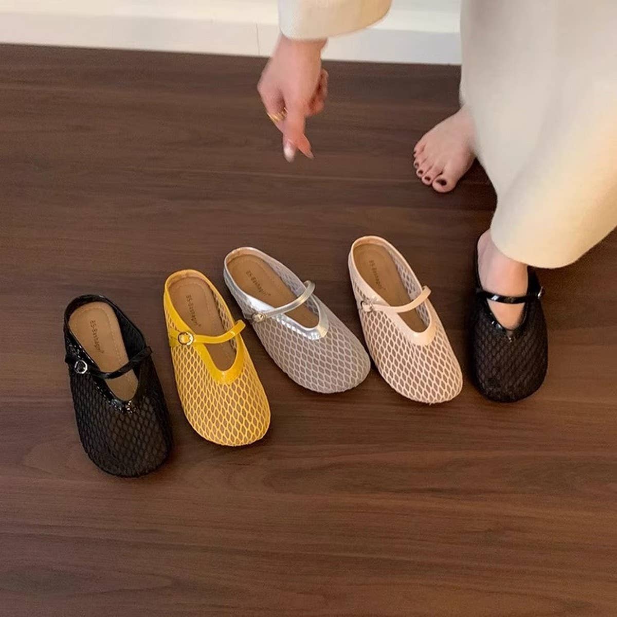 Fisherman Mesh Mules Closed Toe Flat Sandals