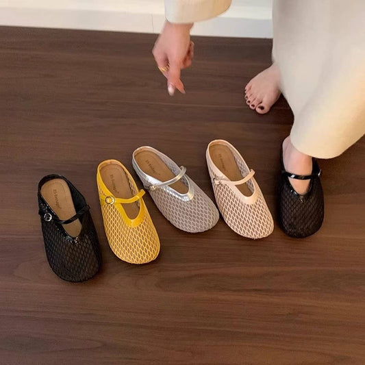 Fisherman Mesh Mules Closed Toe Flat Sandals