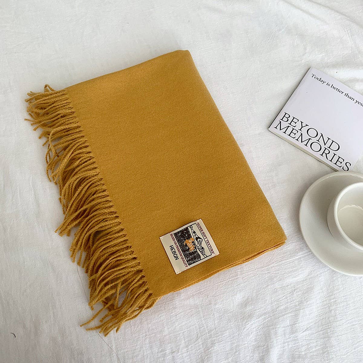 Solid Color Faux Cashmere Scarf -Winter Wrap_CWASC2303