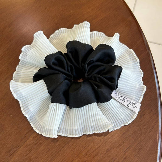 DOUBLE LAYER WIDE PLEATS COLORA HAIRSCRUNCHIES