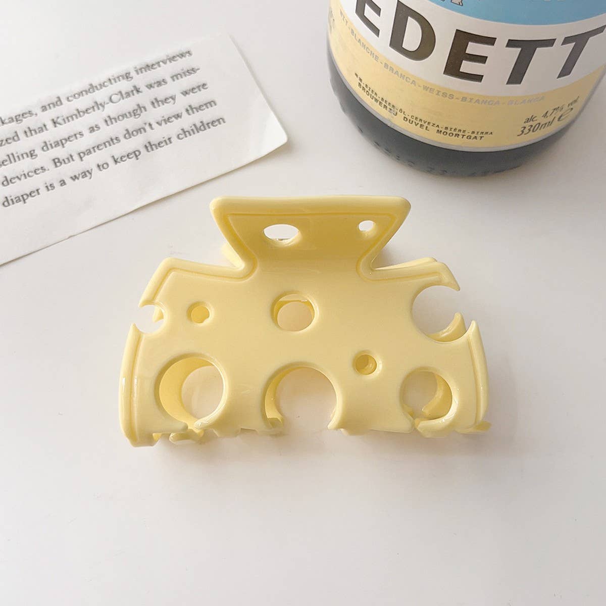 Cheese Shape Acrylic Hair Claw, Medium Chic Clip_CWAHA2697