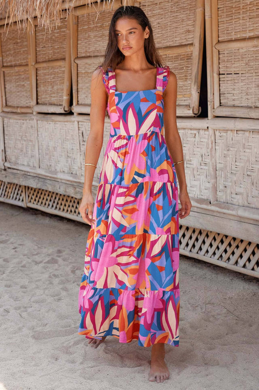 Flowing Bohemian Halter Dress
