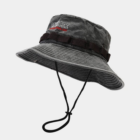 Vintage Washed Wide Brim Sun Hat for Outdoors_CWAH3805
