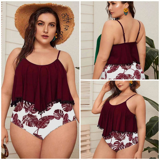 FASHION PRINTED SPLIT BIKINI SWIMSUIT_CWMW0210