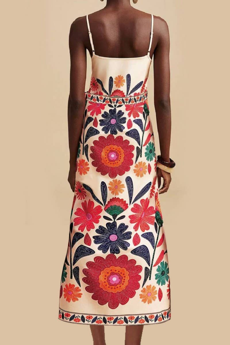 CWDMD00978_VACATION V-NECK PRINTED MIDI CAMI DRESS