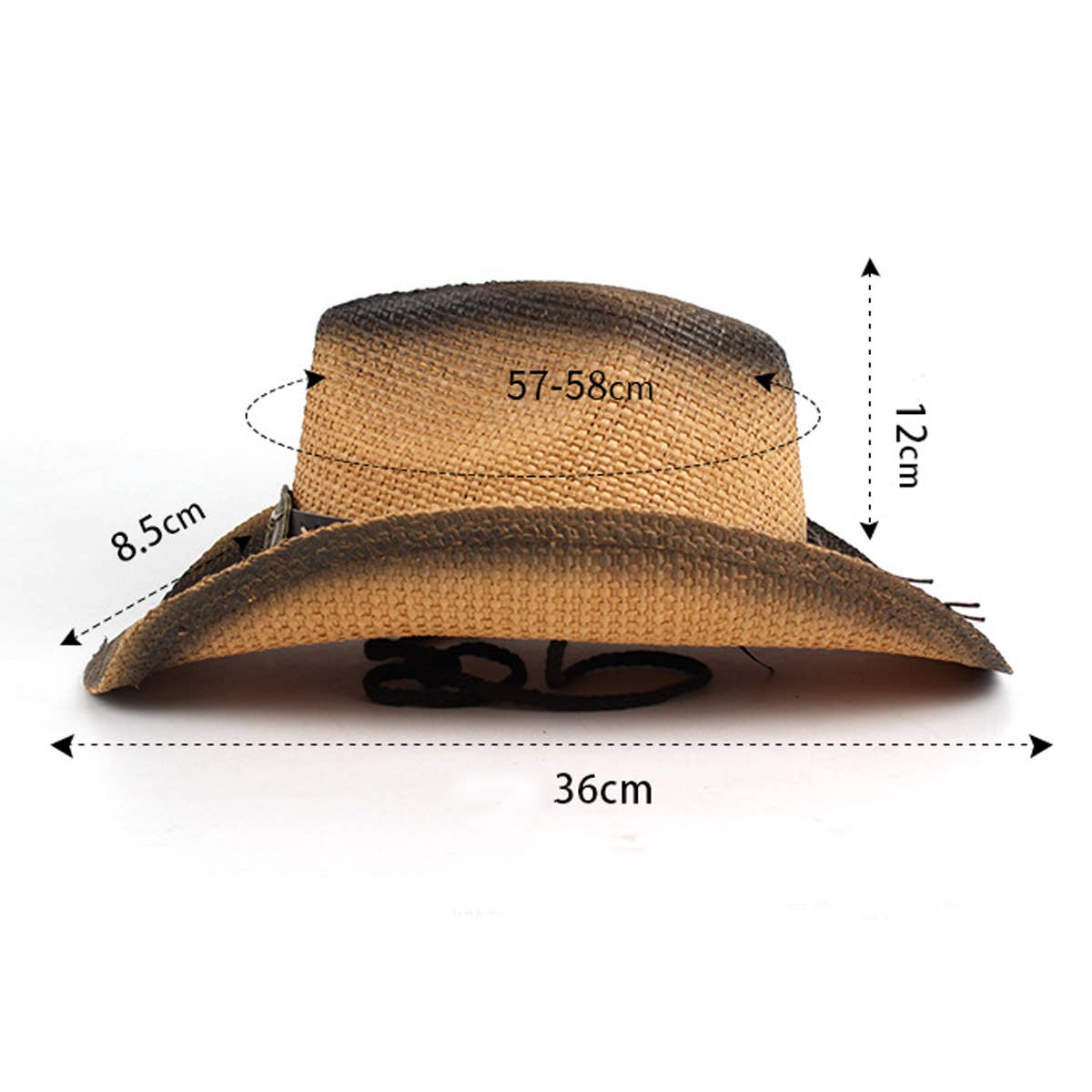 WESTERN COWBOY STRAW HAT JAZZ HAT_CWAH1198