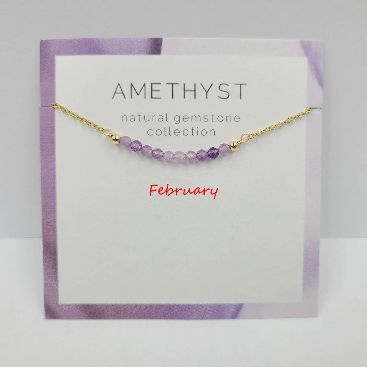 DECEMBER NECKLACE NATURAL STONE LOCK BONE CHAIN