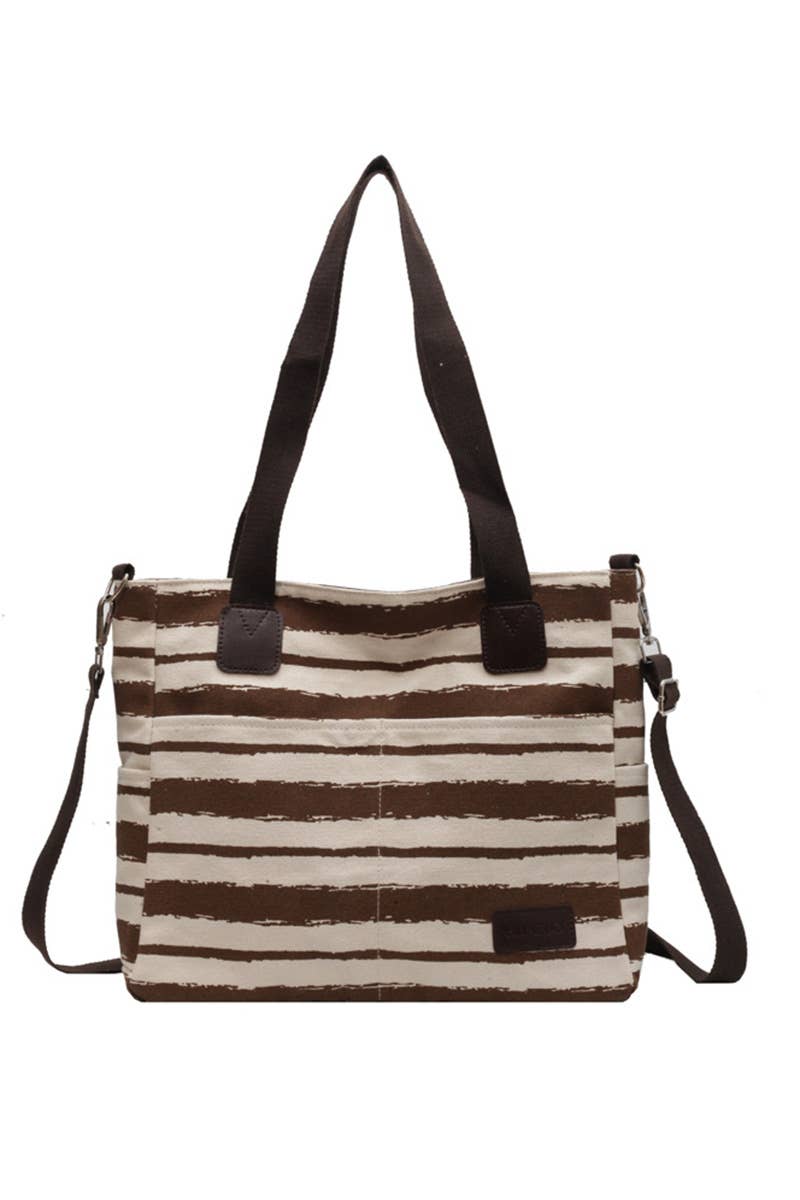 STRIPE SQUARE SHOPPERS BAG_CWAB0513