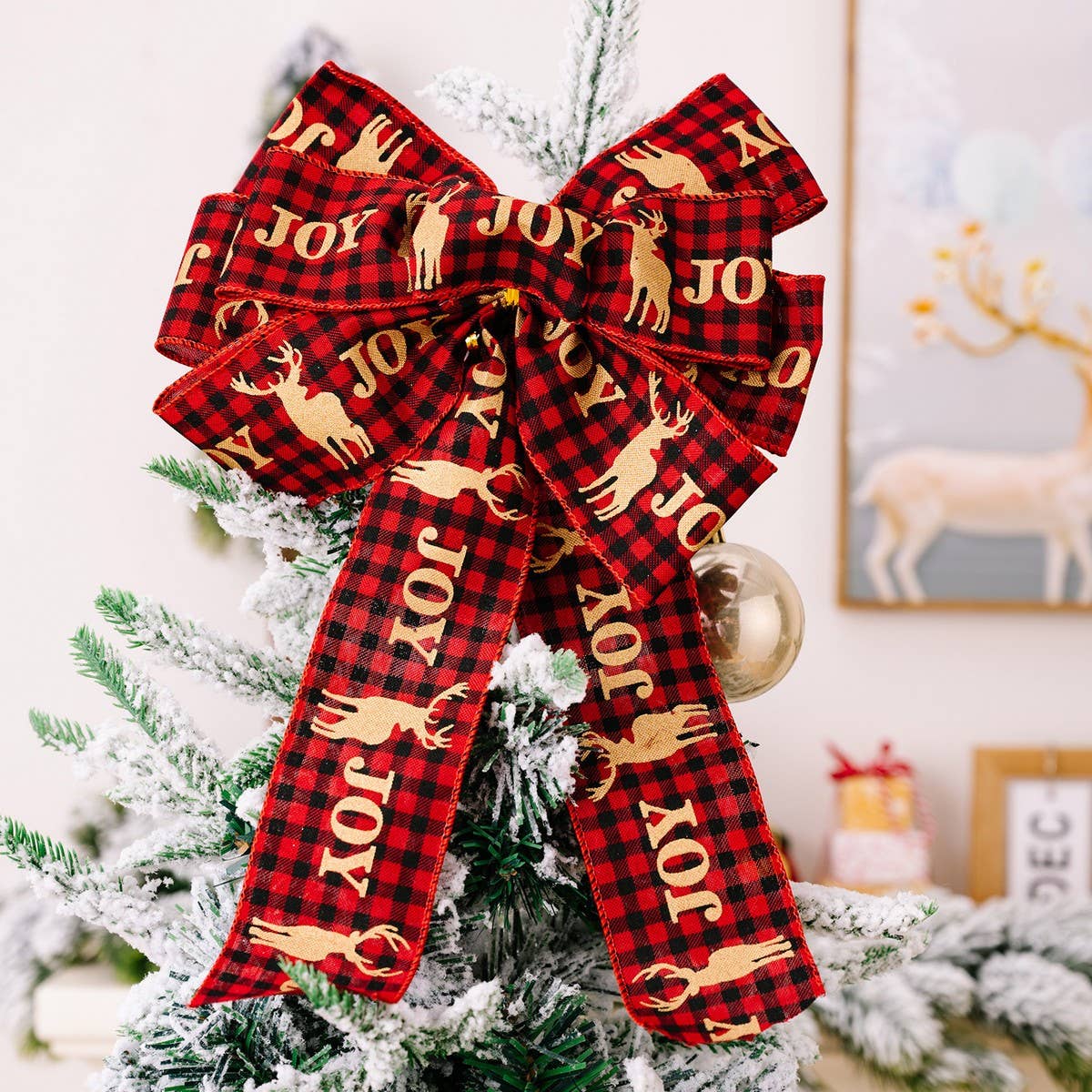 CWMM10252_ST. PATRICK DAY CHRISTMAS RIBBON BOW ORNAMENTS