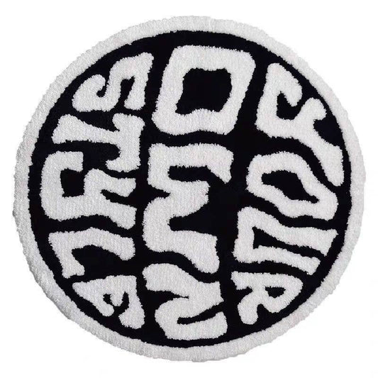 Thick Round Wabi-Sabi Rug for Bedroom & Chair