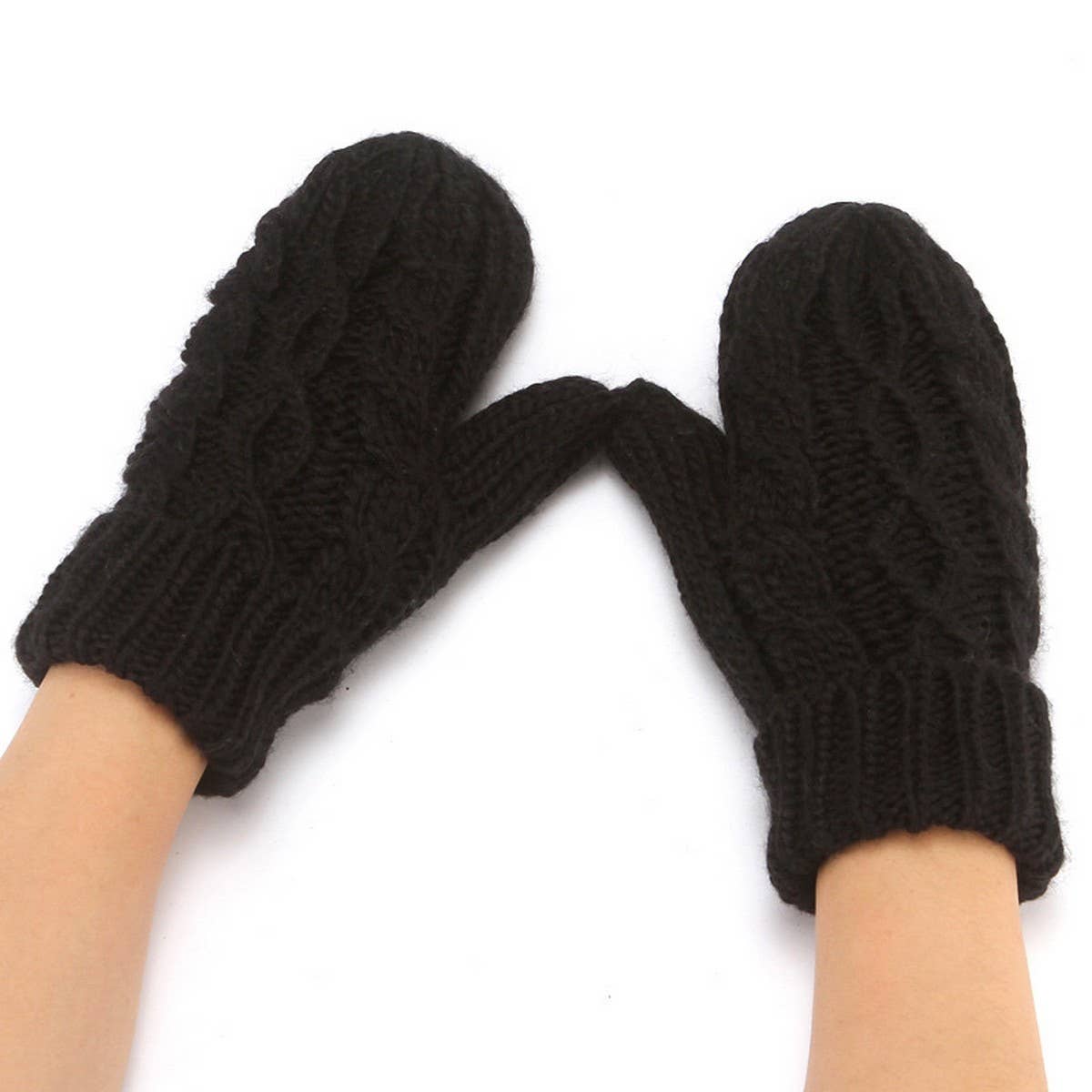 WINTER SOLID COLOR KNITTED FINGERLESS GLOVES_CWAG0252