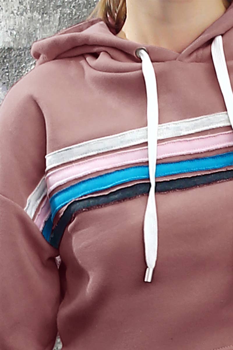 CWOHOL426_Lightweight Pullover Hoodie Cropped Sweatshirt