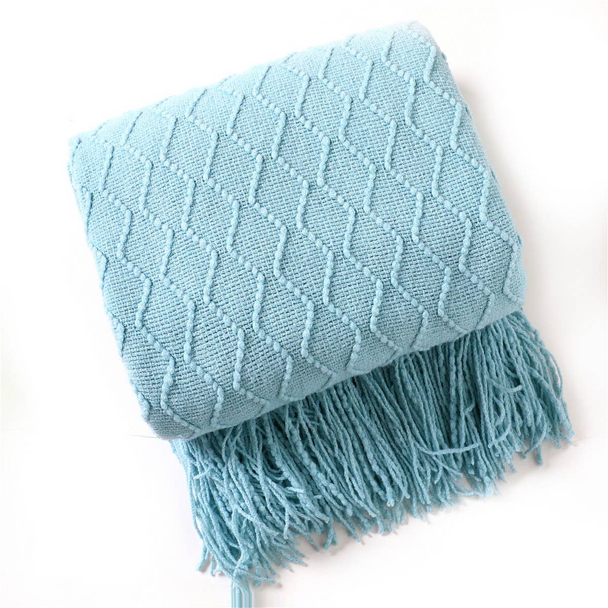 SOFT COZY KNIT BLANKET WITH TASSEL_CWMM0197