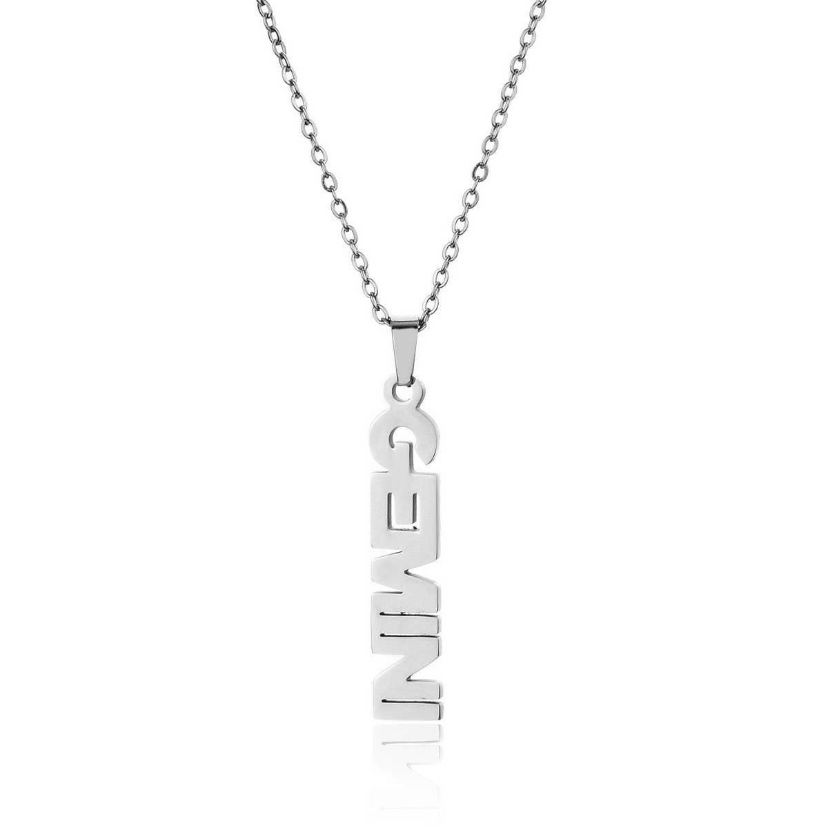 CLAVICLE CHAIN TWELVE ZODIAC TITANIUM NECKLACE