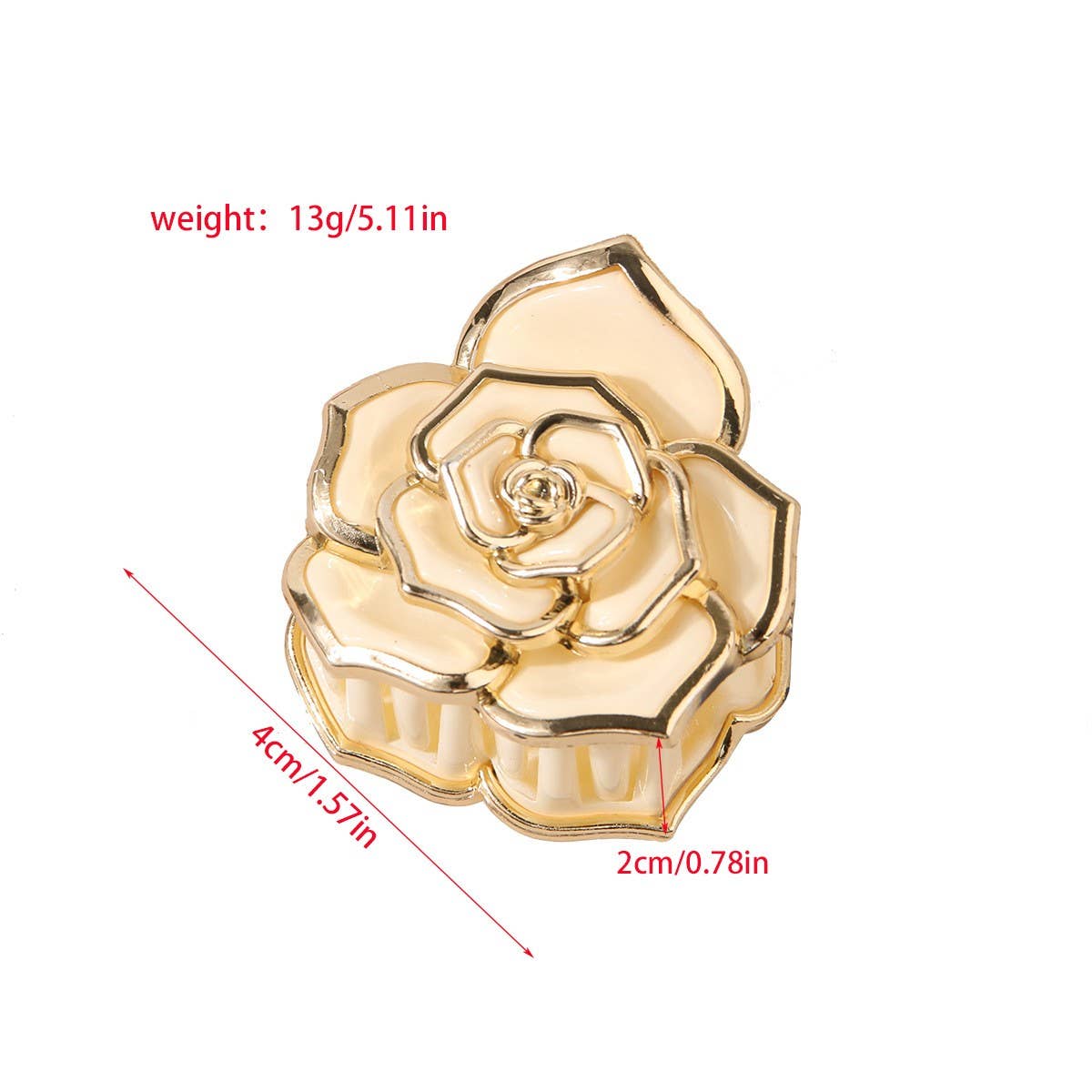 Sweet Rose Flower Hair Claw ? Small & Elegant