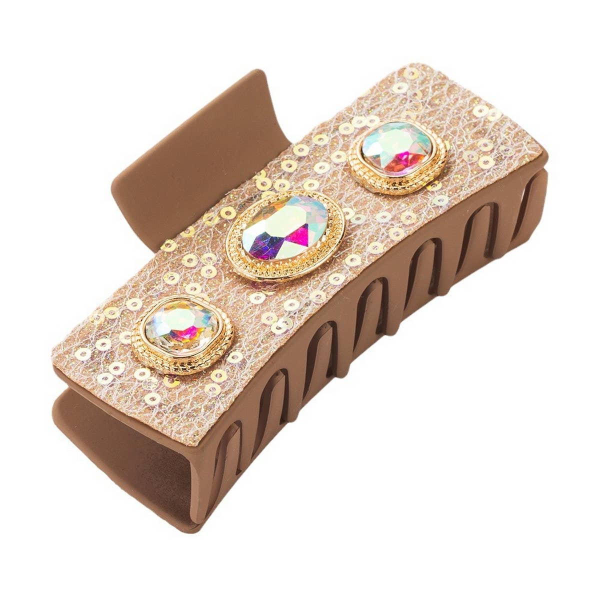 NEW RETRO DIAMOND SEQUIN HAIR CLIP GRAB CLIP_CWAHA1772