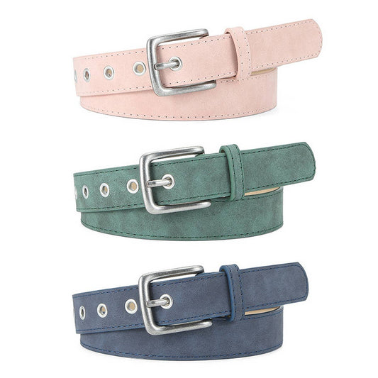 NEW FROSTED WEAR-RESISTANT PIN BUCKLE BELT_CWABE0582