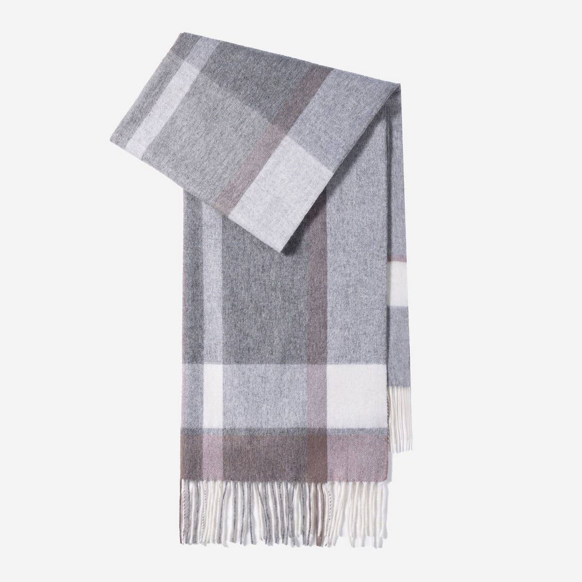 100% Wool Plaid Scarf ??Long Warm Winter Wrap_CWASC1095
