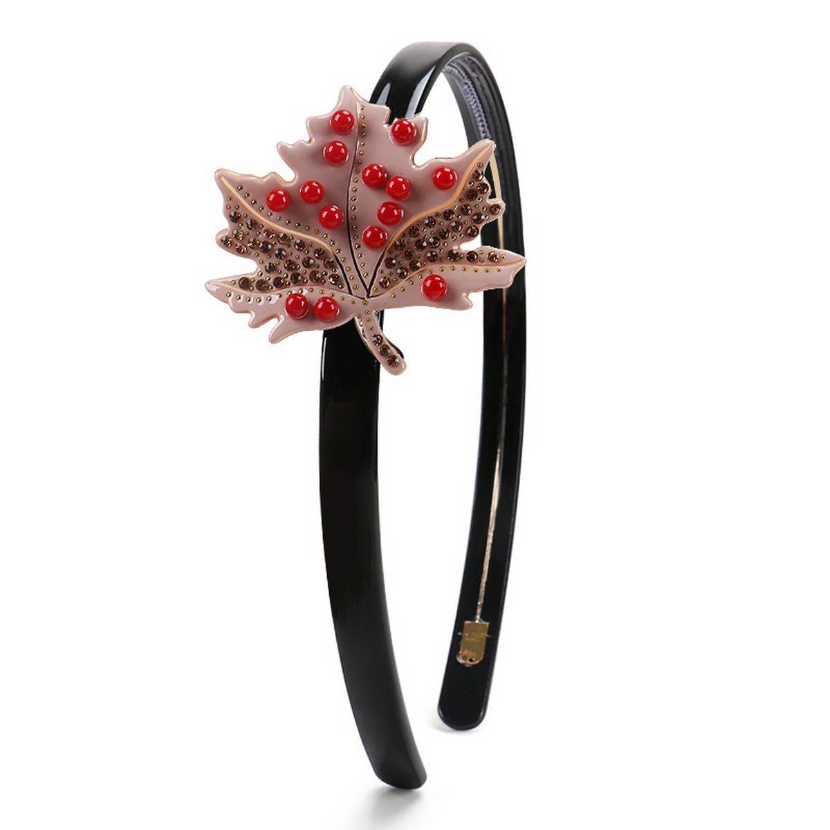 PEARL HEADBAND MAPLE LEAF DIAMOND HEADBAND_CWAHA4377