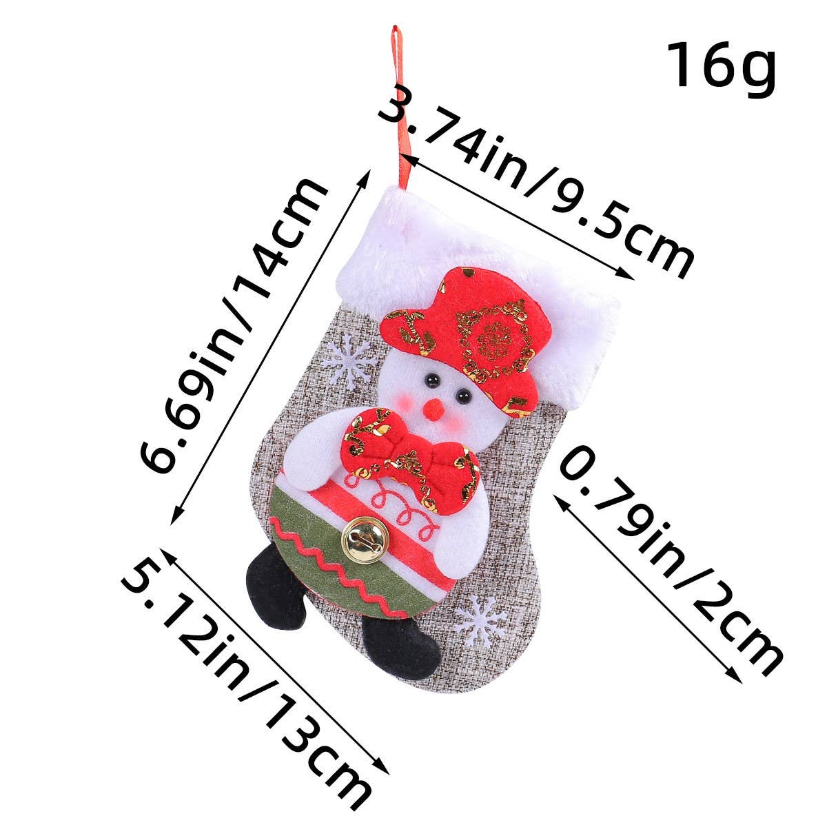 CHRISTMAS CARTOON PLUSH DOLL SOCKS CANDY GIFT BAG