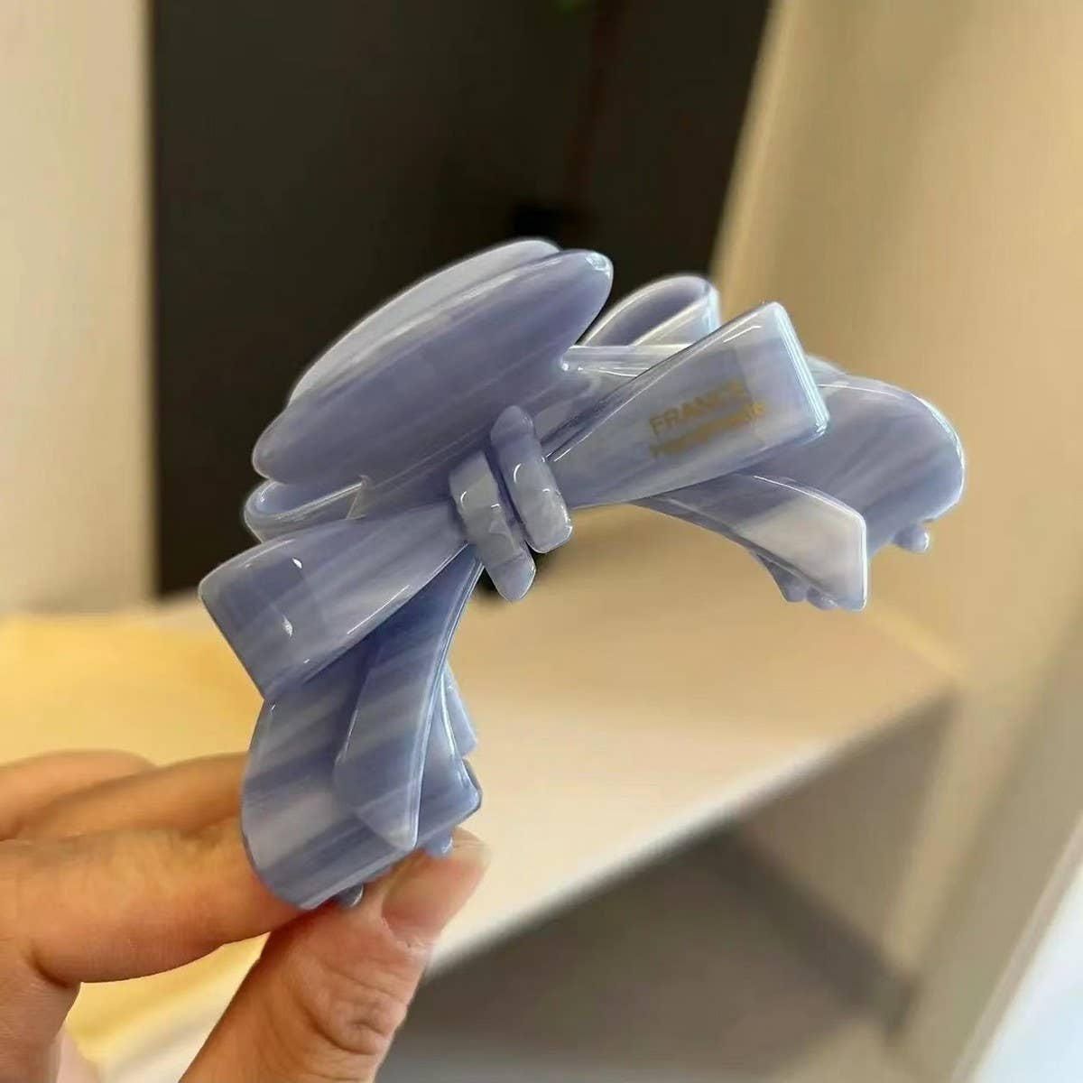 French Arch Hair Claw Bow Acetate Clip