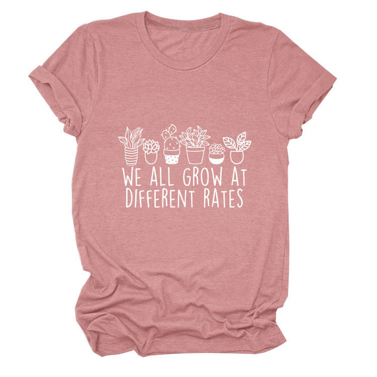 Printed Crew Neck Tee, We All Grow Graphic_CWTTS1493