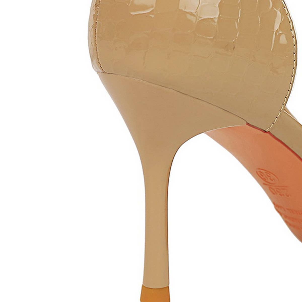 WOMEN METAL RHINESTONE BUCKLE HIGH HEELS