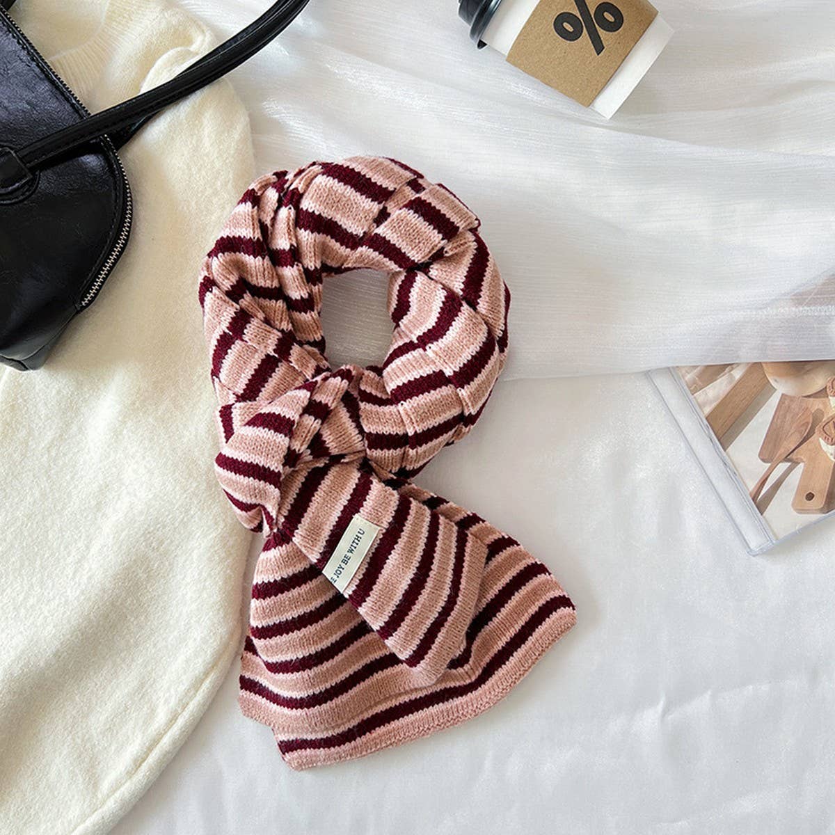 Colorful Stripe Knit Scarf ? Soft Trendy Winter