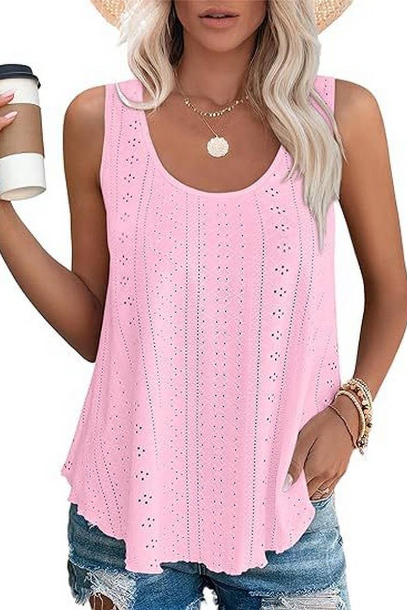 WOMEN ROUND NECK LOOSE SLEEVELESS TOP_CWTSTSL0062