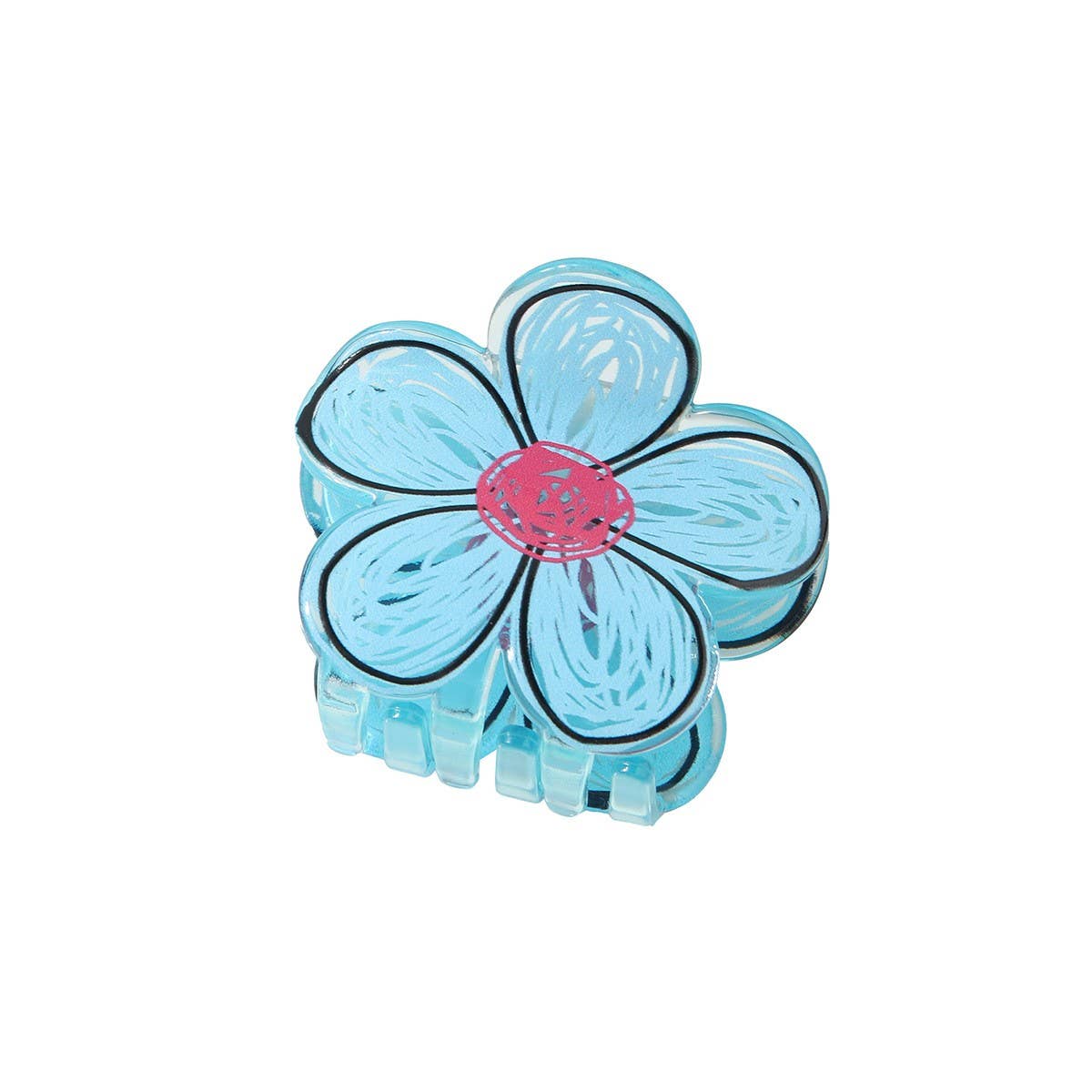 Flower Graffiti Hair Claw Cute Versatile Updo Clip