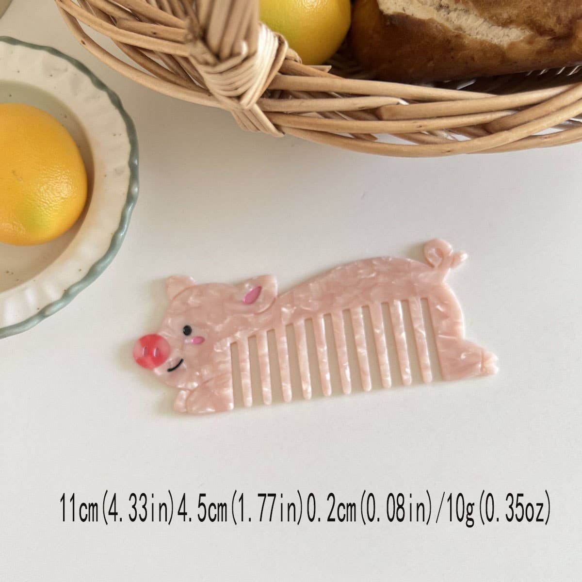 CWAHA07730_CUTE FRUIT ICE CREAM BURGER ACETATE HAIR COMB