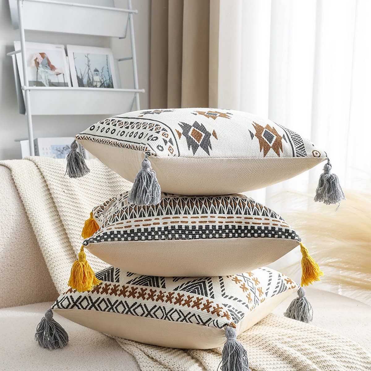 BOHEMIAN STYLE GEOMETRIC PILLOW COVER_CWMM0863