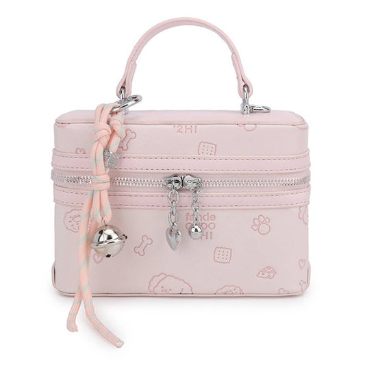 color-blocking versatile single-shoulder box bag