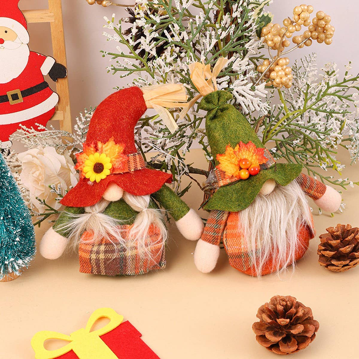 THANKSGIVING FACELESS OLD MAN DOLL ORNAMENTS