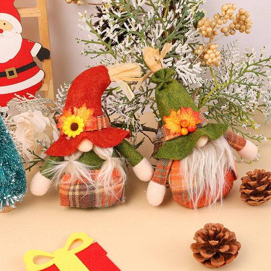 THANKSGIVING FACELESS OLD MAN DOLL ORNAMENTS